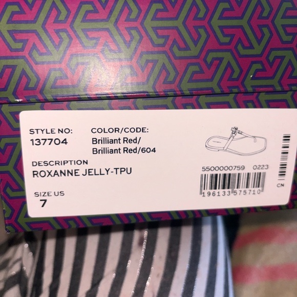 Red Tory sandals - Picture 4 of 4